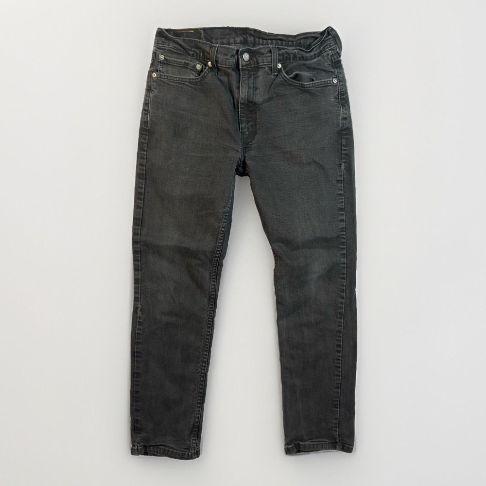 Levi's 511 Slim Fit Jeans Men's W36 L32 Black Gray Stretch Denim Measures 33x29